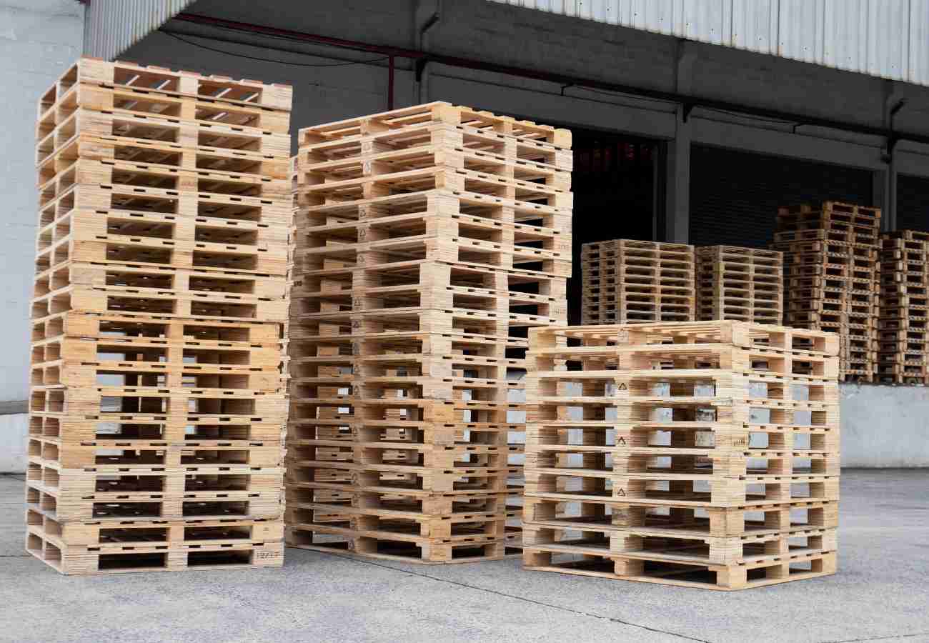 Tarimas de madera para almacenamiento, transporte y exportación